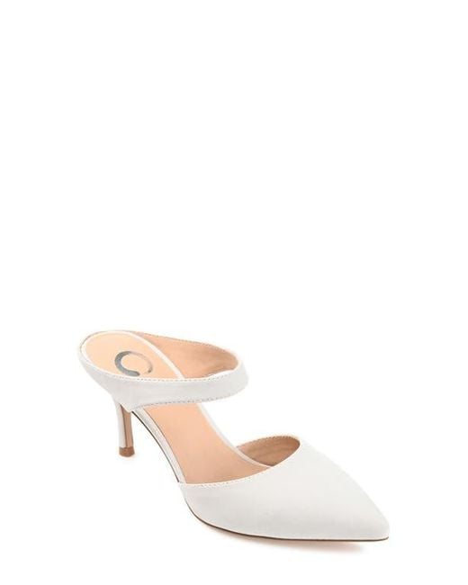 Journee Collection White Pointed-Toe Slip-On Pumps