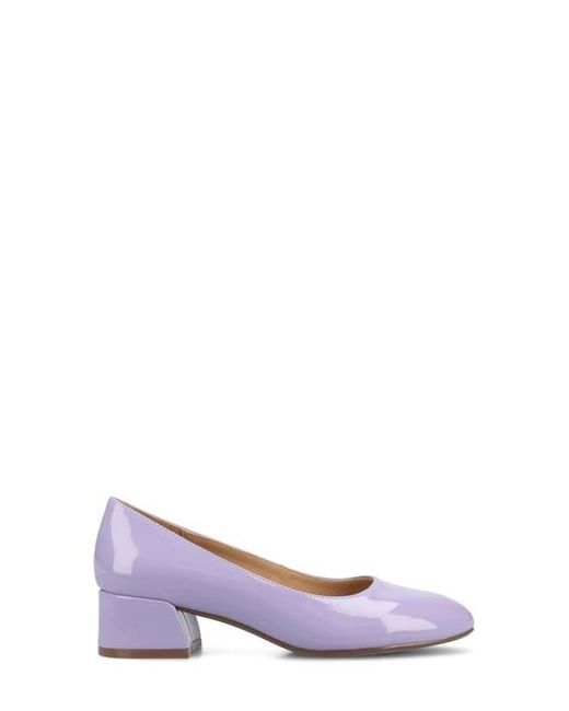 Journee Collection Purple Saarii Block Heel Pump