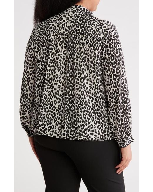 Gemma  Jane Black Tie Neck Long Sleeve Top