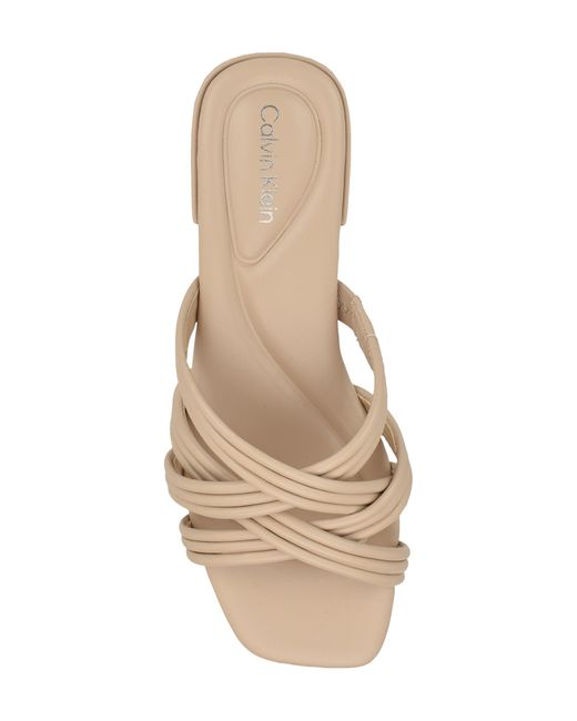 Calvin Klein White Trivy Slide Sandal