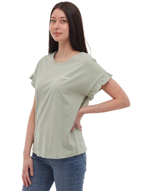 Bench Gray Velmina Ruffle Sleeve T-shirt