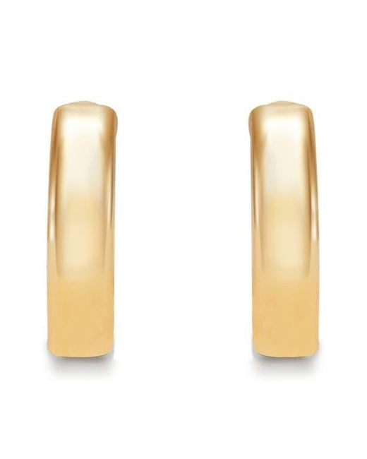 Frankie & Zoe Metallic Polished Huggie Hoop Earrings