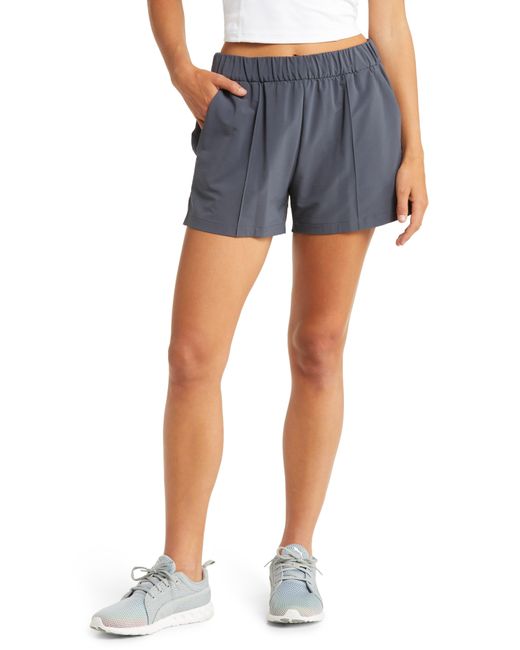 Zella Blue Taylor Getaway High Waist Stretch Recycled Polyester Shorts