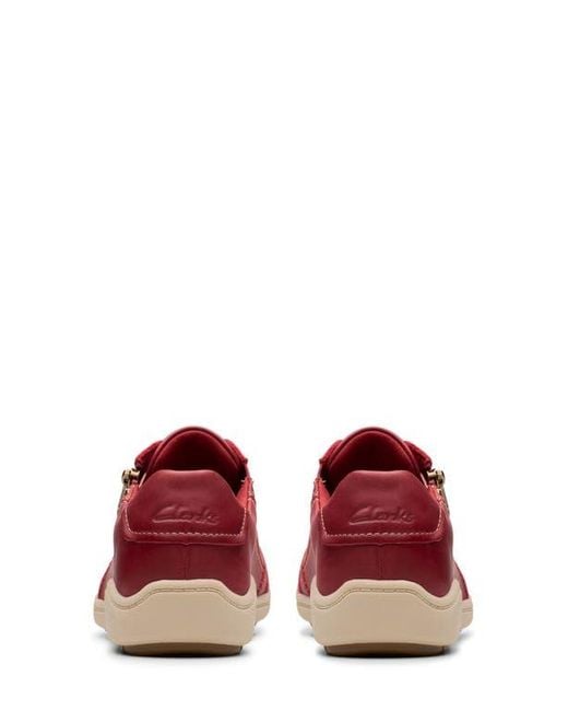 Clarks Red Bryianne Bayla Sneaker