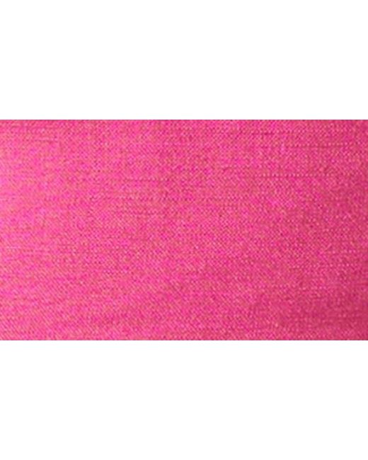 Astr Pink Amiah Linen Blend Crop Top