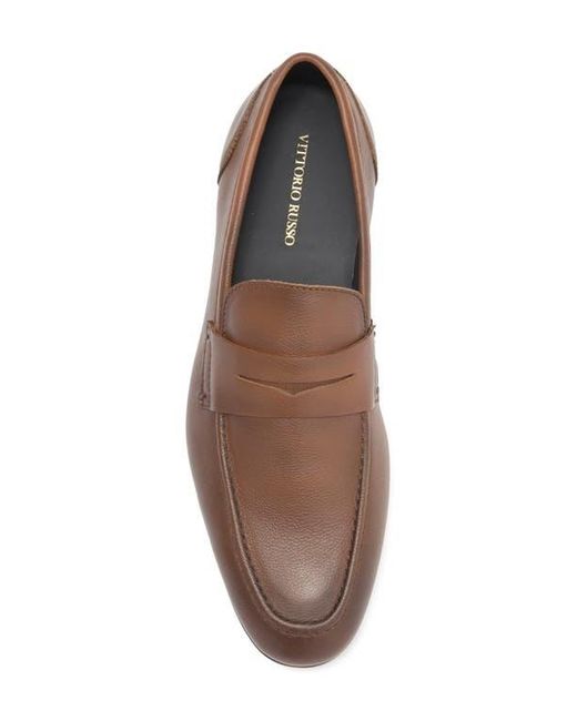 Vittorio Russo Men\'s Brown Leather Woven Texture Dress Loafer Shoes‎ Size 10.5 Vittorio Russo | eBay main image 4