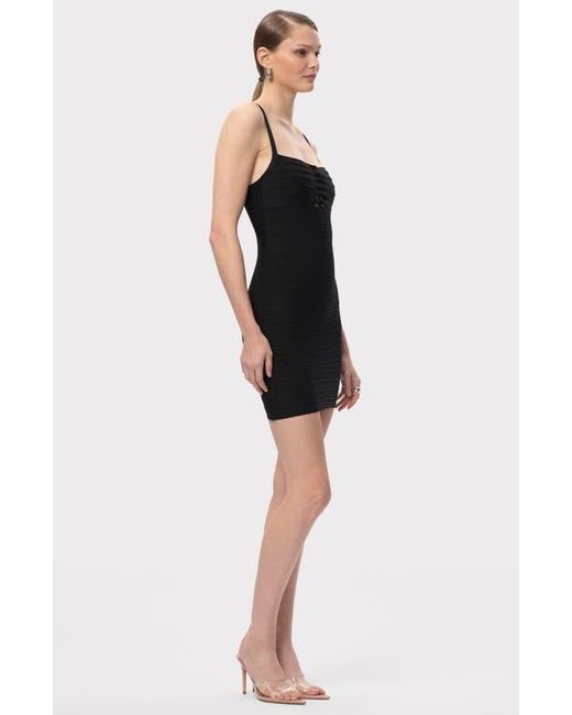Herv Lger The Emerson Knit Dress in Black | Lyst