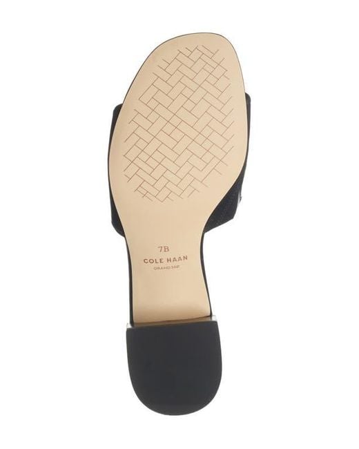 Cole Haan Black Cailyn Bow Slide Sandal