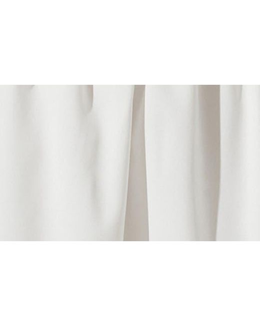 Astr White Cinched Waist Long Sleeve Minidress