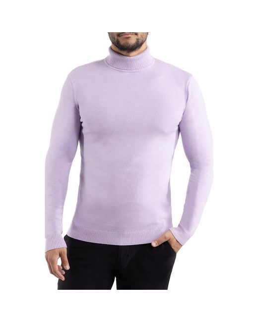 Xray Jeans Purple Turtleneck Pullover Sweater for men