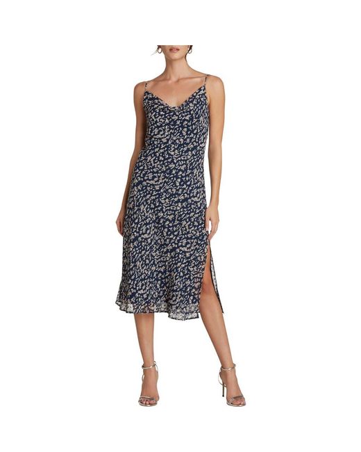 Willow Blue Amelie Animal Print Minidress
