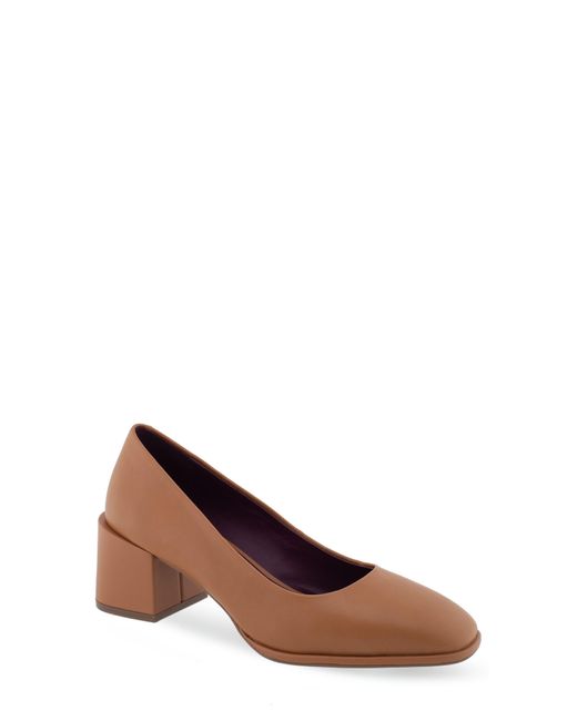 Aerosoles Alae Block Heel Pump in Brown Lyst