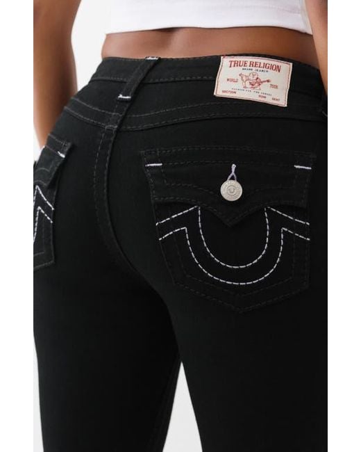 True Religion Black Joey Flap Flare Jeans