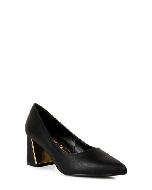 LONDON RAG Black Casey Pump