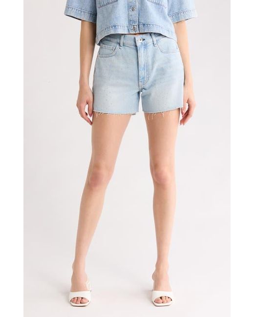Rag & Bone Blue Retro Embellished Cutoff Denim Shorts