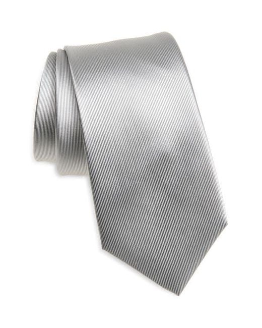 Duchamp Gray Solid Silk Tie for men