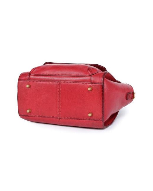 Old Trend Red Leather Mini Satchel Crossbody Bag