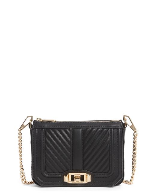 Rebecca Minkoff Gray Chevron Quilted Leather Bag