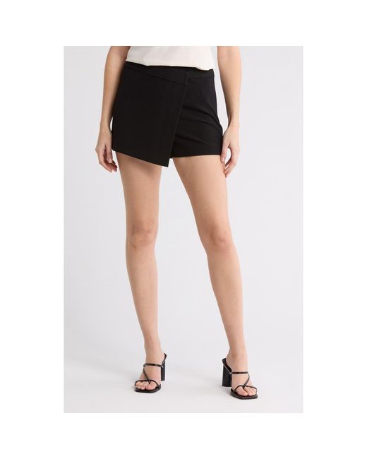 Leith Black Suiting Mini Skort