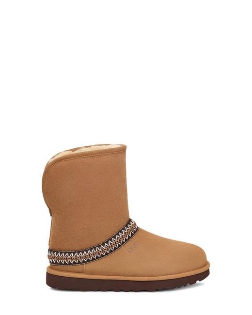 Ugg Brown Classic Short Crescent Bootie