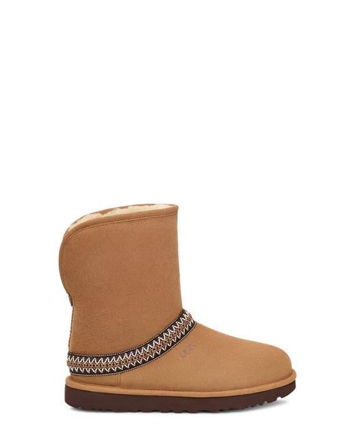 Ugg Brown Classic Short Crescent Bootie