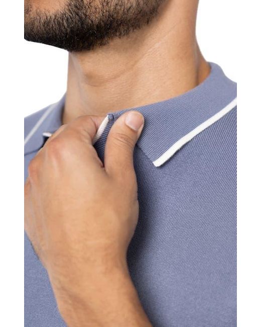 Xray Jeans Blue V-Neck Polo Sweater for men