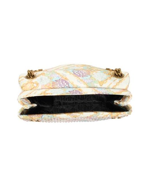 Kurt Geiger Natural Mini Brixton Crystal Lock Bag