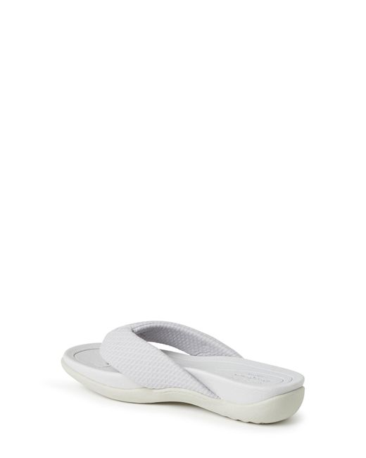 Dearfoams White Low Foam Flip-flop Sandal
