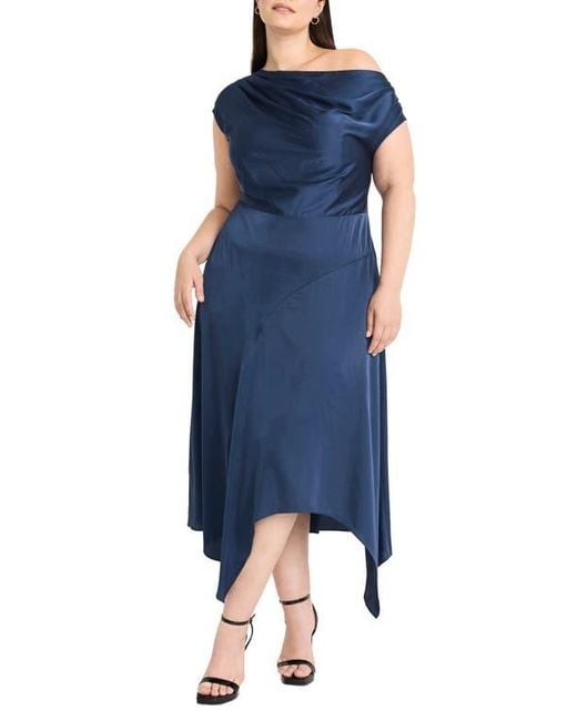 asymmetrical handkerchief dress Riley Handkerchief Dress Navy / L by Saint Art NY