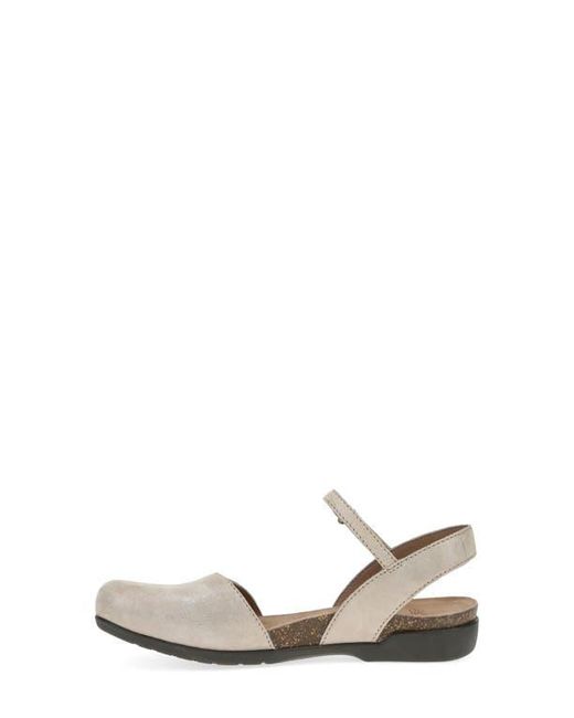 Dansko White Rowan Flat