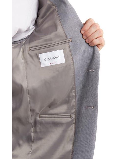 Calvin Klein Gray Medium Slim Stretch Suit Jacket for men