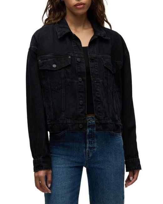 Hudson Black Brea Swing Trucker Jacket