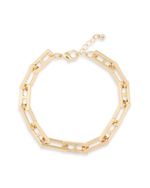 Leith Metallic Rectangle Link Anklet