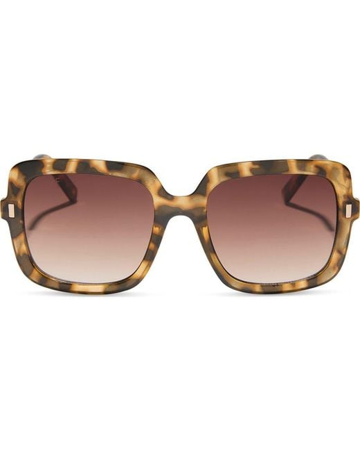 DIFF Brown 54Mm Square Sunglasses