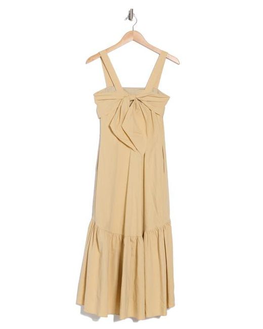 Theory Natural Linen Blend Midi Dress
