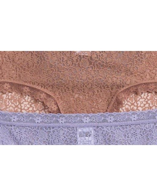 Nordstrom Rack Natural Assorted 5-Pack Lace Hipster Briefs