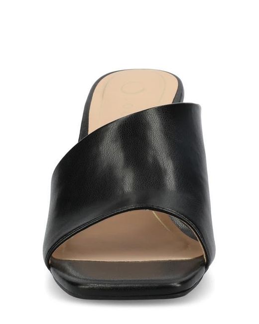 Journee Collection Black Clementine Wedge D'Orsay Sandal
