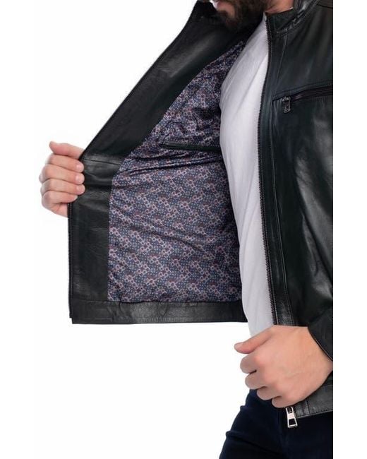 VELLAPAIS Black Soft Leather Jacket for men