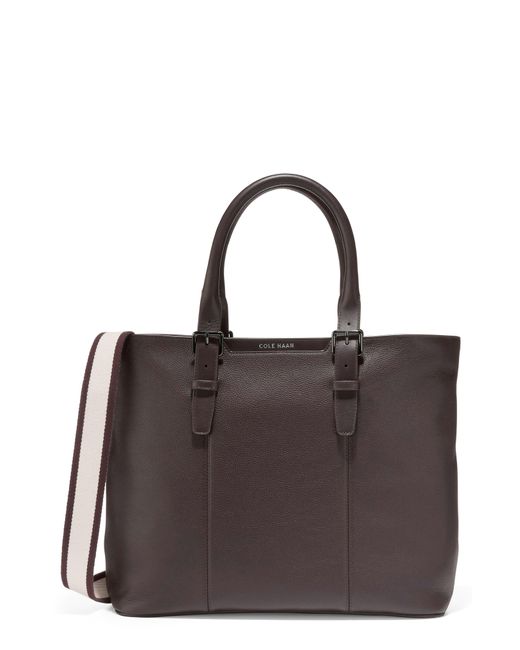 Cole Haan Black Triboro Leather Tote Bag