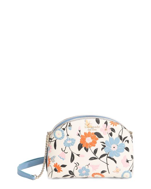 Kate Spade Spencer Double Zip Dome Crossbody Bag in White Lyst