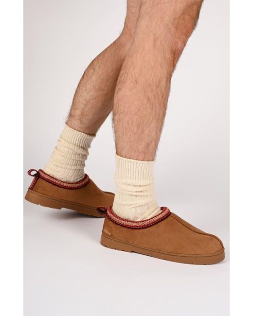 Vance Co. Brown Lance Leather Slipper for men
