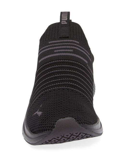 PUMA Black Softride Pro Echo Slip-on Sneaker for men
