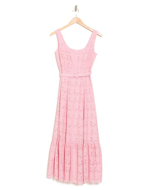 Taylor Dresses Pink Eyelet Embroidered Dress