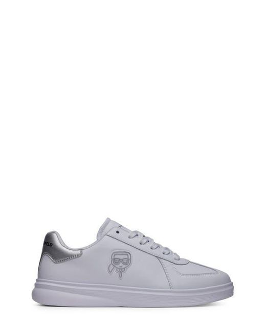 Karl Lagerfeld White Karl Head Patch Racer Toe Sneaker for men