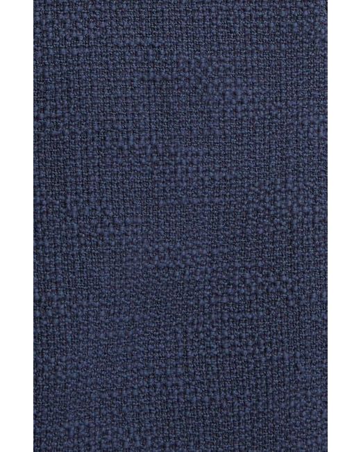 Cinq À Sept Blue Franchelle Crystal Embellished Tweed Minidress