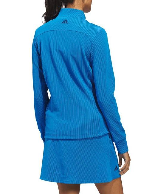 Adidas Blue Performance Textured Full Zip Jacket