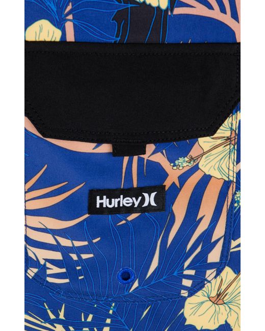 Hurley Blue Tailgate Swim Trunks for men