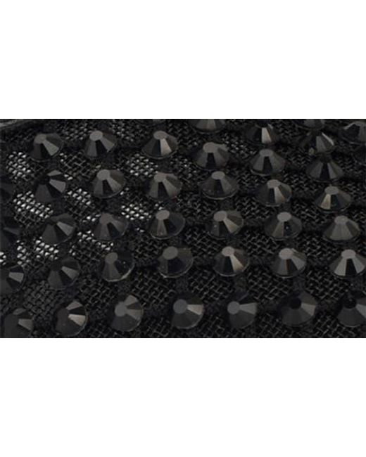 Nine West Black Bren Rhinestone Mary Jane Mesh Flat