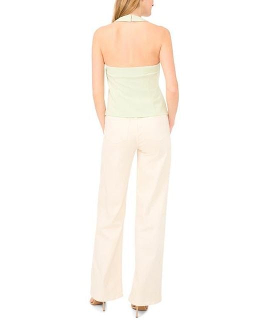 Halogen® Green Square Neck Halter Top