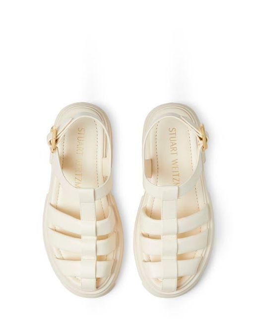 Stuart Weitzman Natural Nolita Lug Sole Fisherman Sandal